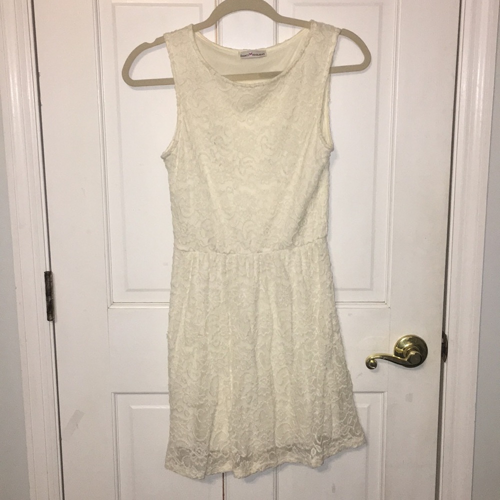 Dainty Hooligan Lace Cream Dress